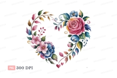 Heart shaped floral wreath rose flowers Product Image 1
