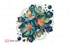 Vibrant floral arrangement with iridescent petals flowers Product Image 1