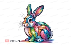 Colorful rabbit creature illustration Product Image 1