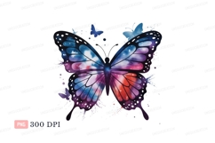 Cosmic butterfly with smaller butterflies galaxy space Product Image 1