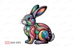 Colorful abstract rabbit illustration Product Image 1