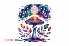 Psychedelic mushroom celestial cloud cosmic Product Image 1