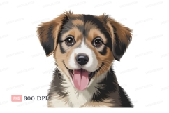 Happy puppy dog face canine animal Product Image 1