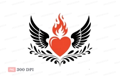 Burning Heart Flame fire Product Image 1