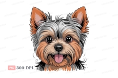 Yorkshire Terrier dog face happy puppy canine Product Image 1