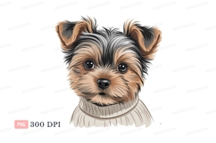 Yorkshire terrier wearing sweater puppy Product Image 1