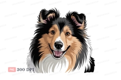 Happy Sheltie Dog Portrait animal Product Image 1