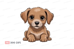 Adorable brown puppy with big eyes canine cute Product Image 1