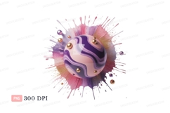 Swirling Orb Splash abstract ball Product Image 1