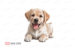 Happy golden puppy playful Product Image 1