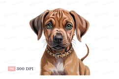 Brown puppy with green eyes image Product Image 1