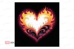 Fiery Heart Swirls fire flame Product Image 1