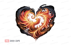 Fiery phoenix heart fire mythical Product Image 1
