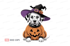 Dalmatian puppy witch pumpkin costume image Product Image 1