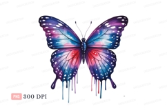 Galaxy butterfly dripping paint space stars Product Image 1
