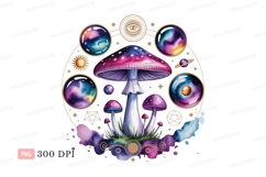 Cosmic mushroom celestial spheres galaxy planet Product Image 1