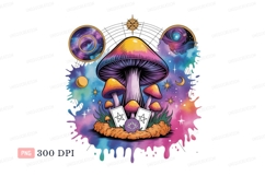 Psychedelic mushrooms cosmic tarot galaxy Product Image 1