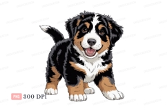 Happy Bernese Mountain Dog Puppy image Product Image 1