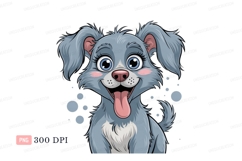 Happy blue dog with big eyes puppy canine Product Image 1