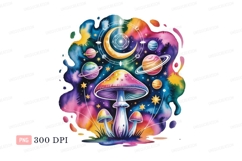 Psychedelic mushroom celestial galaxy cosmic Product Image 1