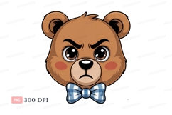 Grumpy bear cartoon bowtie animal Product Image 1