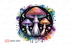 Psychedelic mushrooms celestial art fantasy whimsical Product Image 1
