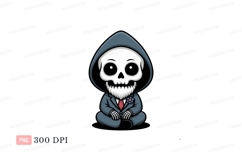 Grim reaper in suit with flower skeleton Product Image 1