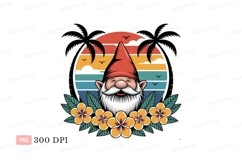 Cheerful gnome tropical sunset flowers Product Image 1