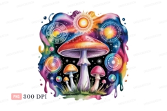 Psychedelic mushroom cosmic art fantasy Product Image 1