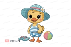 Cute duckling beachwear summer fun swimsuit Product Image 1