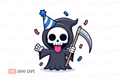 Grim reaper party character with scythe image Product Image 1
