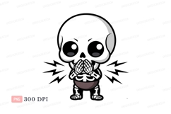 Skeleton praying hands black background white Product Image 1