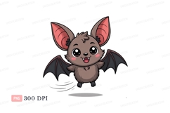 Cute bat flying happy animal Product Image 1
