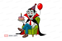 Vampire birthday celebration cake balloon Product Image 1
