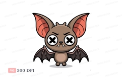Angry cartoon bat creature spooky Product Image 1