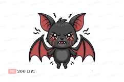 Angry bat with red eyes and wings animal creature Product Image 1