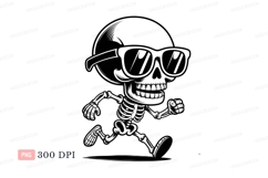 Cool character wearing sunglasses cartoon drawing Product Image 1