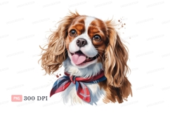 Happy Cavalier King Charles Spaniel canine animal Product Image 1