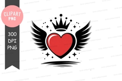 Red heart symbol on black background love romance Product Image 1