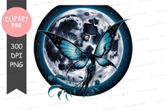 Fairy Moon Wings Blue Roses image Product Image 1