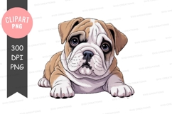 Adorable bulldog puppy resting animal Product Image 1