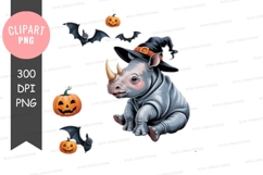 Seal witch moon pumpkins bats image Product Image 1