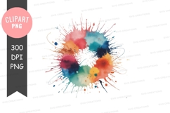 Red heart vibrant paint splash image Product Image 1