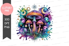 Psychedelic mushrooms cosmic fantasy colorful Product Image 1