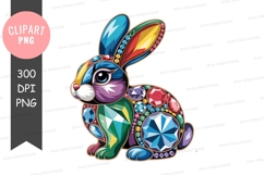 Colorful jeweled rabbit jewels gems Product Image 1