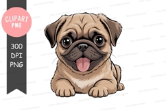 Adorable fawn pug puppy canine Product Image 1