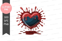 Bleeding heart shape blue splash Product Image 1