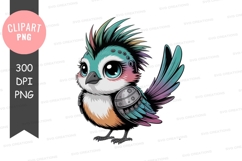 Colorful punk bird with armor cute Product Image 1