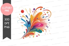 Colorful abstract splash paint explosion Product Image 1
