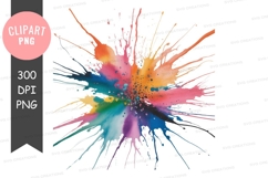 Colorful paint splash explosion abstract background Product Image 1